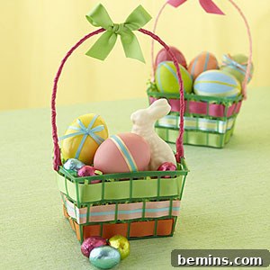 Upcycled Strawberry Carton Easter Basket