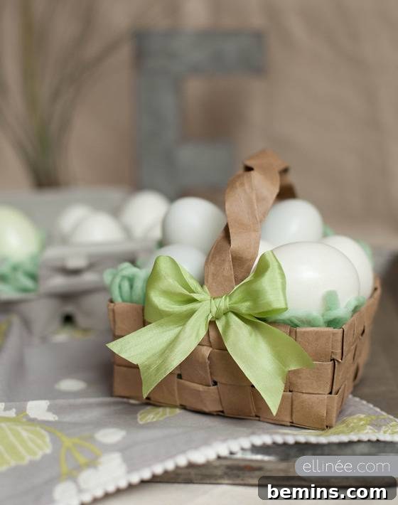 DIY Woven Grocery Bag Easter Basket