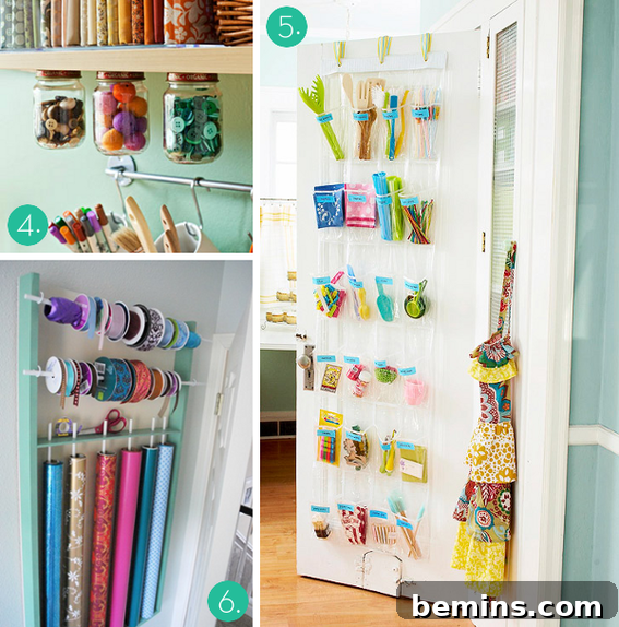Craft Supplies in Jars