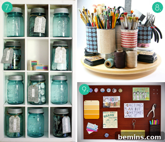 Mason Jar Craft Storage