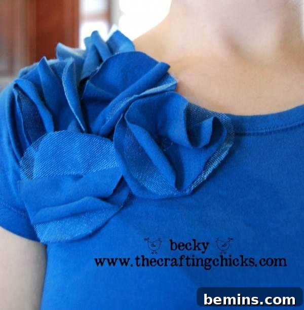 DIY Floral Corsage T-Shirt Idea