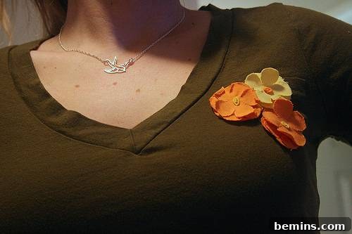 T-Shirt Re-Vamp with Pre-Made Flowers