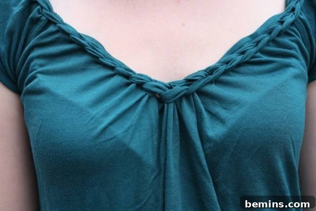 Braided Neck T-Shirt DIY Project