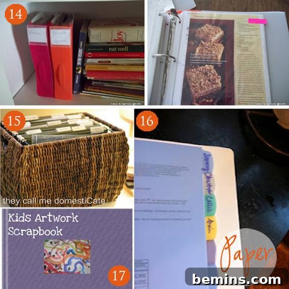 Recipe Organization with Binders