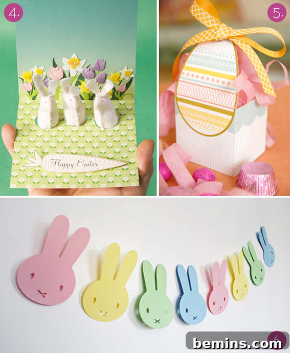 Rabbit Finger Puppet Card Easter Craft