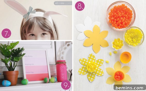 Bunny and Lamb Ears Easter Template