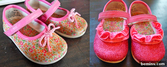Black and white flat shoe makeover