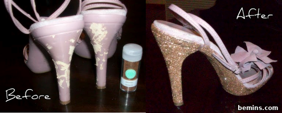 Rhinestone heel makeover