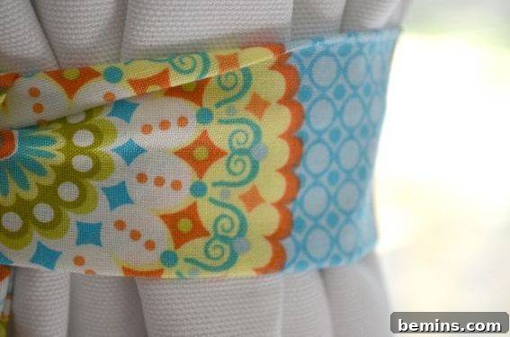 Hand made curtain tie backs - Handmade curtain tie-backs adding a personal touch to the nursery decor.