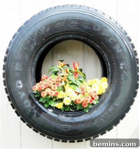Recycled Tire Planters