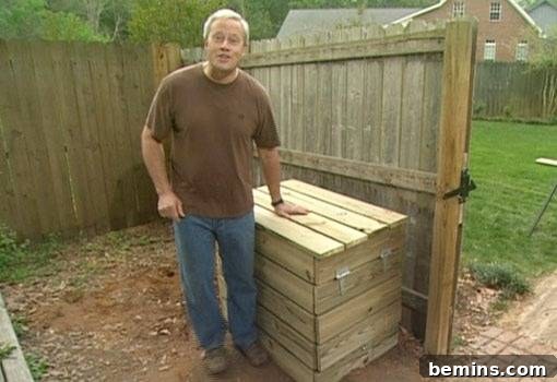 A well-built and attractive compost bin