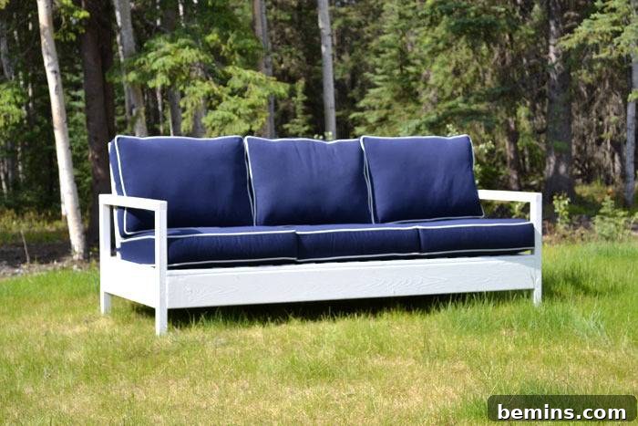 DIY Outdoor Sofa Inspired by Restoration Hardware