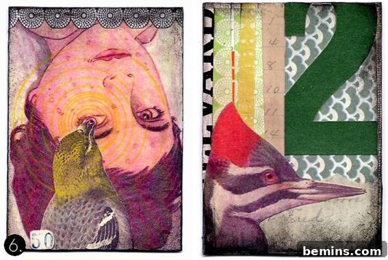 An Ali Gulec collage print with vibrant colors and a dynamic composition