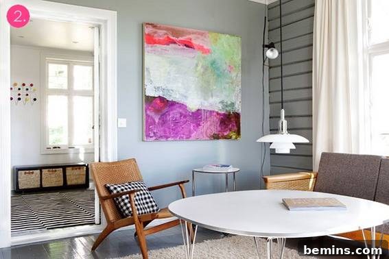 Colorful Painting in a Swiss Home