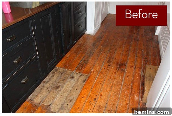 Painted Wood Floor Transformation