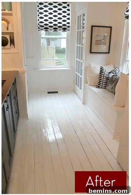 Painted Wood Floor Detail