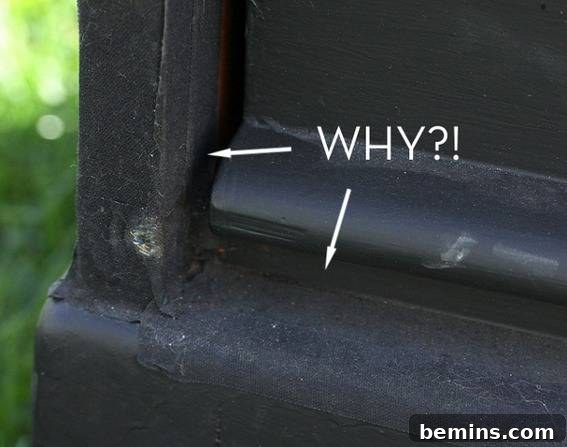 Close-up of the Lane Dresser Showing Paint Layers and Tape