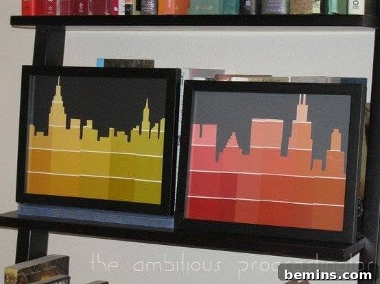 Creative Ways to Upcycle Paint Chips: 10 DIY Art Ideas 8 Pixelated portrait made from paint chips