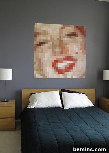 Creative Ways to Upcycle Paint Chips: 10 DIY Art Ideas 9 Paint chip Marilyn Monroe