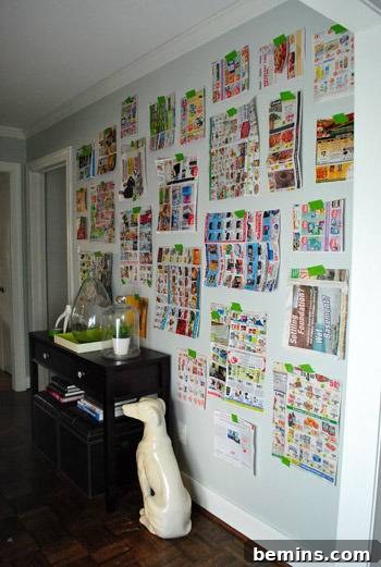 Crafting Your Perfect Gallery Wall 6 Using paper templates to plan a gallery wall arrangement