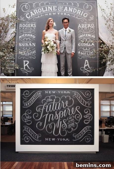 Typography Art Example 2: Chalk Art by Dana Tanamachi