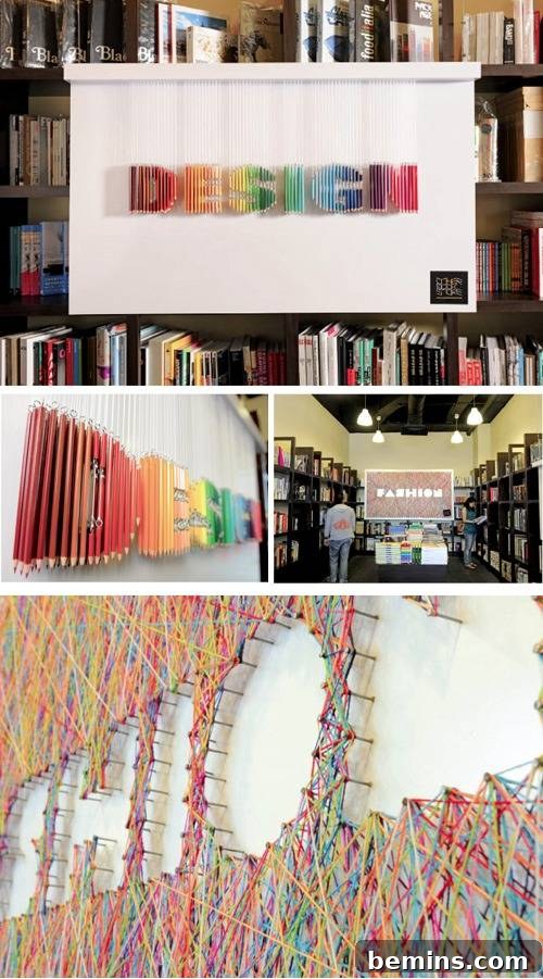 Typography Art Example 3: The Other Bookstore Installation