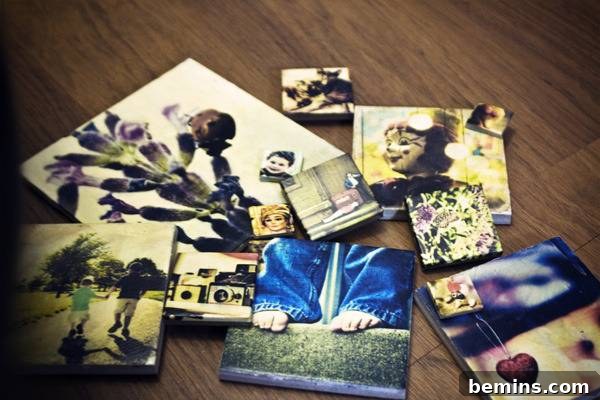 Creative DIY Photo Displays: 10 Unique Wall Art Ideas 7 Large format prints displayed on the floor.