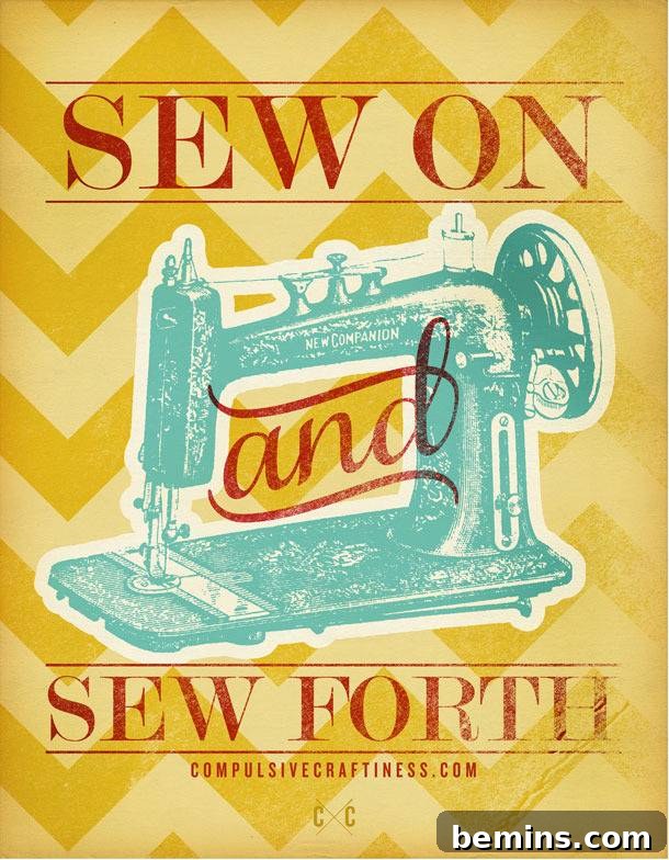 Sewing-Themed Printable from Compulsive Craftiness