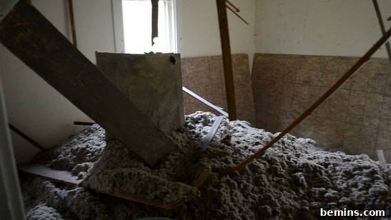 Week 3: Bedroom Ceiling Demolition (Video) 6 Debris Pile After Ceiling Demolition