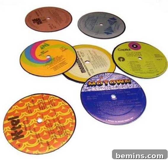 Vinyl Record Coasters