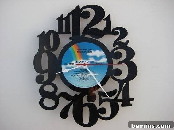Abstract Vinyl Clock