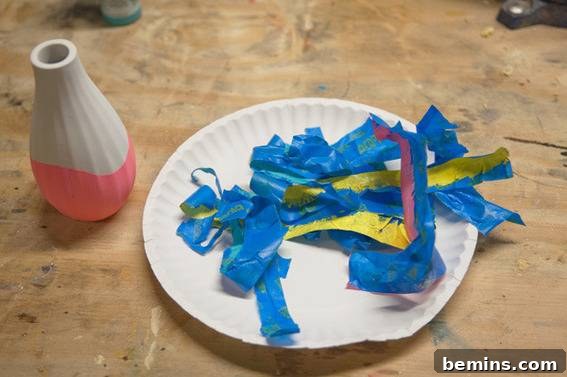 DIY Colorful Paint-Dipped Flower Vases: A Step-by-Step Guide 10 Finished dip-dyed vases with flowers