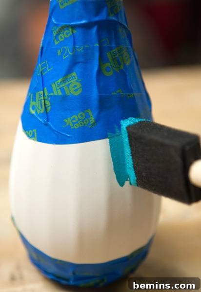 DIY Colorful Paint-Dipped Flower Vases: A Step-by-Step Guide 8 Painting the vase with acrylic paint
