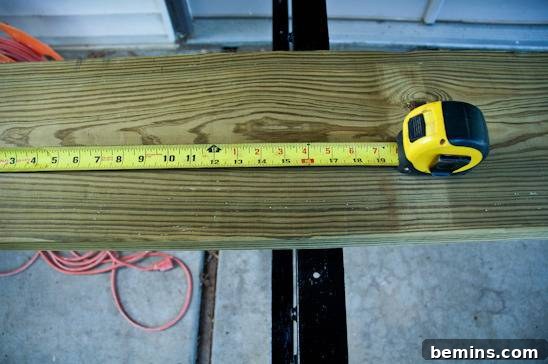 Measuring Picnic Table Boards