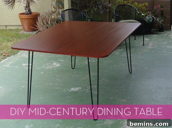 Mid-Century Modern Patio Table