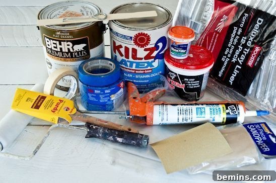 Paint Like a Pro: Insider Tips and Techniques 2 Paint stationary items like paint tins, brushes, tapes etc.