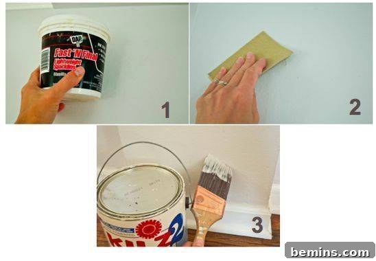 Paint Like a Pro: Insider Tips and Techniques 3 A person using putty on a wall.