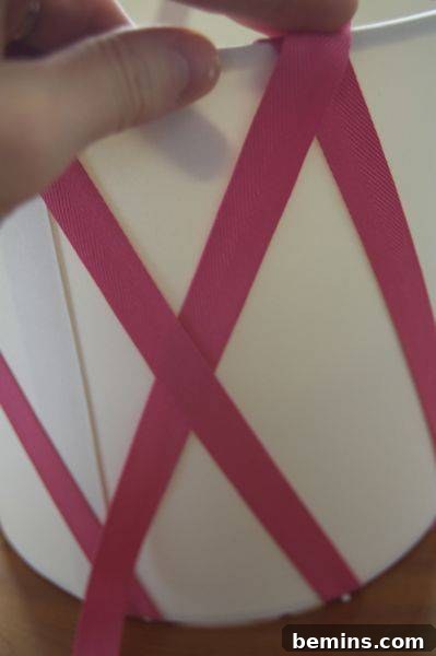 Finished Diamond Ribbon Lampshade