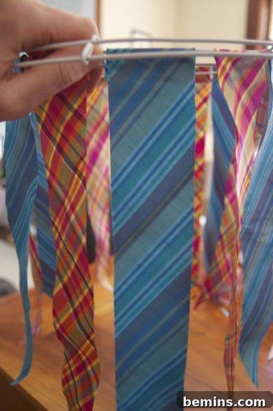 Attaching Ribbons to the Wreath Frame