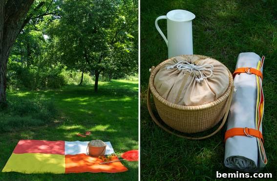 8 DIY Outdoor Projects to Elevate Your Summer 3 DIY Picnic Blanket Roll-Up Project