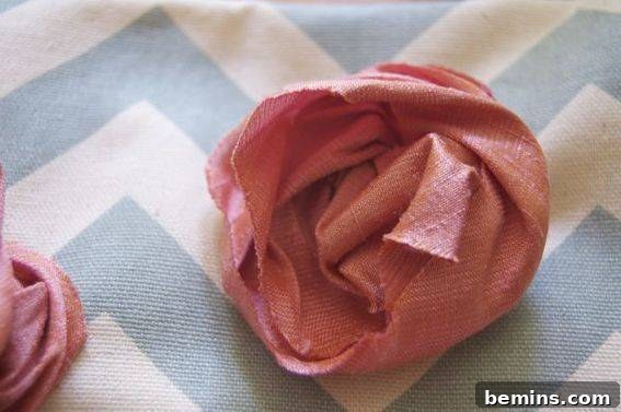 Completed Ribbon Rosette Pillow