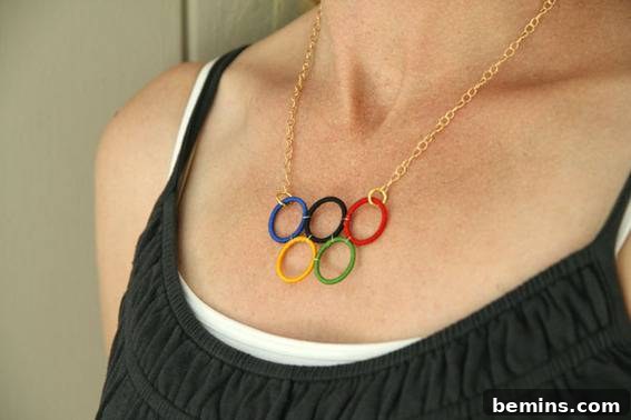 DIY Olympic art jewelry.