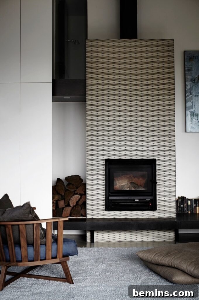 Inspired Fireplace Tile Designs for a Warm Home 7 Patterned fireplace tiles from Leibal