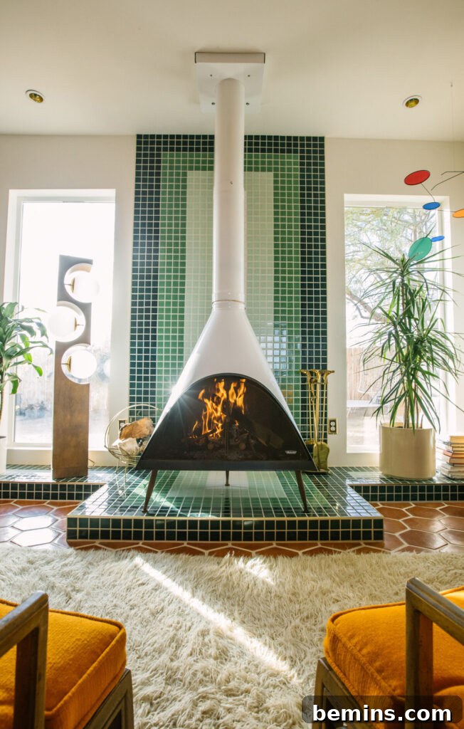 Mosaic Fireplace from Fireclay