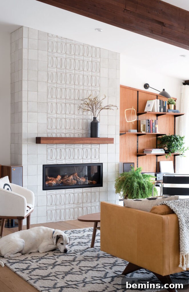 Geometric Tiles with Minimalist Mantel