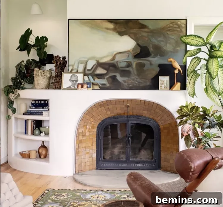Traditional Southwest style fireplace.