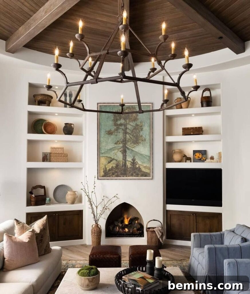 Perfect little Spanish-style fireplace.