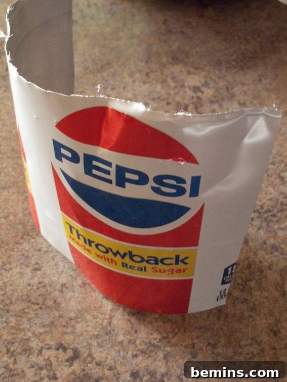 Cut soda can sheet