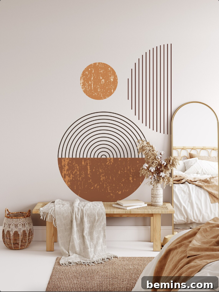 Abstract, geometric wall decal from KiraArtDecals (Etsy affiliate link)