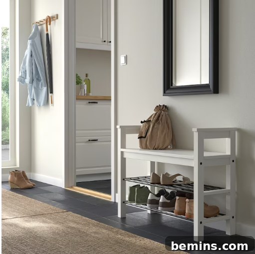 Versatile and affordable IKEA Hemnes shoe rack.